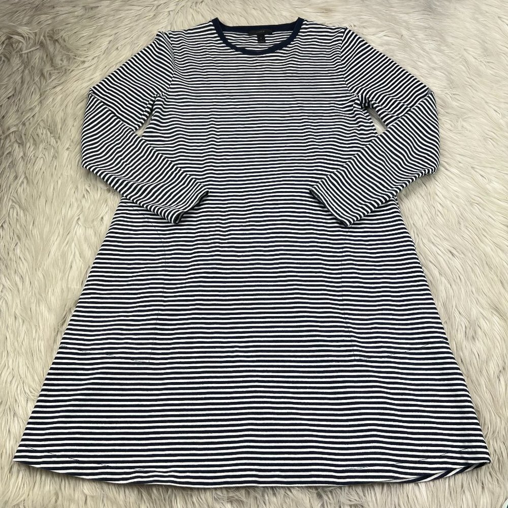 J. Crew Women's Striped Swing Knit Dress - Long Sleeves
